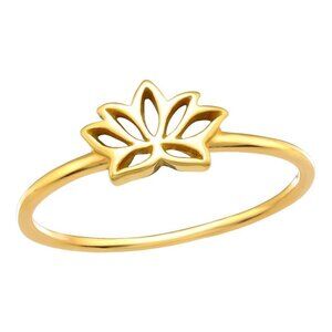 24k Gold Vermeil Lotus Flower Ring​​
